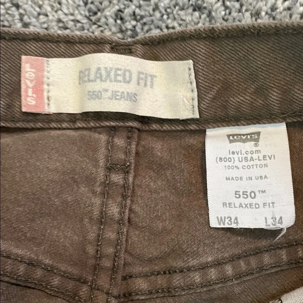Olive Green Denim Jeans - Picture 5 of 5